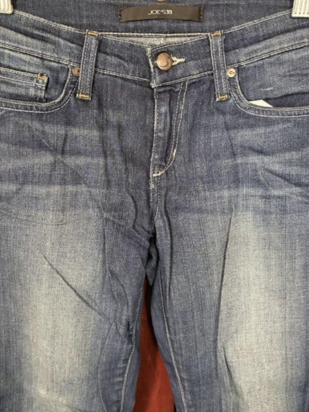Joe's Jeans Cropped Straight Leg Dark Wash Denim